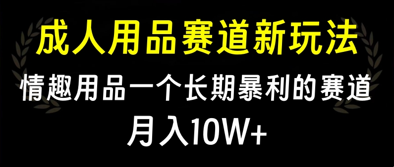 大人用品赛道新玩法，情趣用品一个长期暴利的赛道，月入10W+安创网-网创项目资源站-副业项目-创业项目-搞钱项目安创网