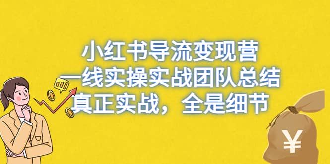 小红书导流变现营，一线实战团队总结，真正实战，全是细节，全平台适用安创网-网创项目资源站-副业项目-创业项目-搞钱项目安创网