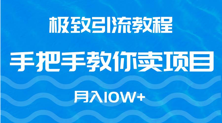 极致引流教程，手把手教你卖项目，月入10W+安创网-网创项目资源站-副业项目-创业项目-搞钱项目安创网