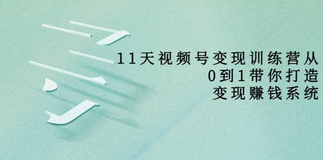 好望角·11天视频号变现训练营，从0到1打造变现赚钱系统（价值398）安创网-网创项目资源站-副业项目-创业项目-搞钱项目安创网