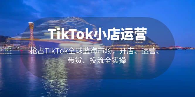 TikTok小店运营 抢占TikTok全球蓝海市场，开店、运营、带货、投流全实操安创网-网创项目资源站-副业项目-创业项目-搞钱项目安创网