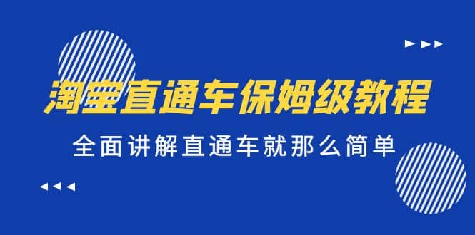 淘宝直通车保姆级教程，全面讲解直通车就那么简单安创网-网创项目资源站-副业项目-创业项目-搞钱项目安创网