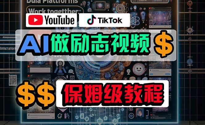 利用AI制作励志视频，在YouTube和TikTok赚钱，小白可做（附工具）安创网-网创项目资源站-副业项目-创业项目-搞钱项目安创网