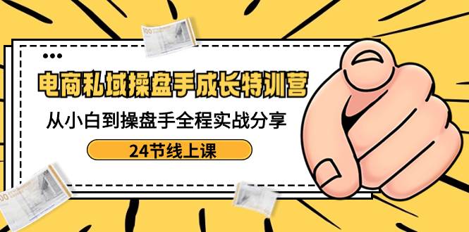 电商私域-操盘手成长特训营：从小白到操盘手全程实战分享-24节线上课安创网-网创项目资源站-副业项目-创业项目-搞钱项目安创网