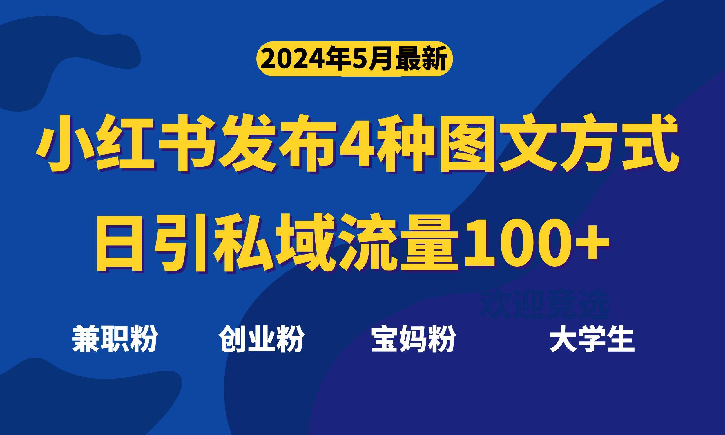 最新小红书发布这四种图文，日引私域流量100+不成问题，安创网-网创项目资源站-副业项目-创业项目-搞钱项目安创网
