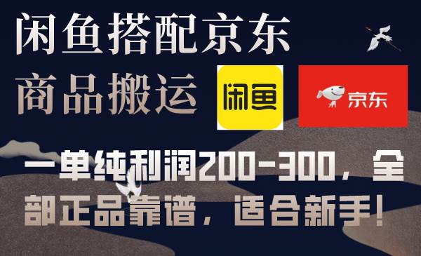 闲鱼搭配京东备份库搬运，一单纯利润200-300，全部正品靠谱，适合新手！安创网-网创项目资源站-副业项目-创业项目-搞钱项目安创网