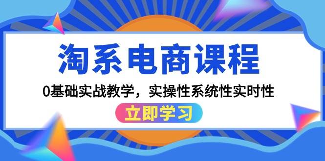 淘系电商课程，0基础实战教学，实操性系统性实时性（15节课）安创网-网创项目资源站-副业项目-创业项目-搞钱项目安创网