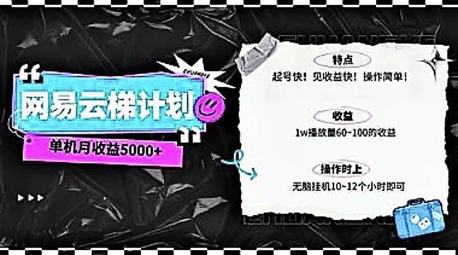 2024网易云云梯计划 单机日300+ 无脑月入5000+安创网-网创项目资源站-副业项目-创业项目-搞钱项目安创网