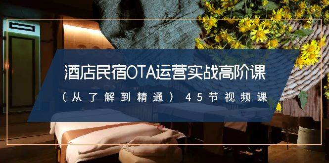 酒店民宿-OTA运营实战高阶课（从了解到精通）45节视频课安创网-网创项目资源站-副业项目-创业项目-搞钱项目安创网