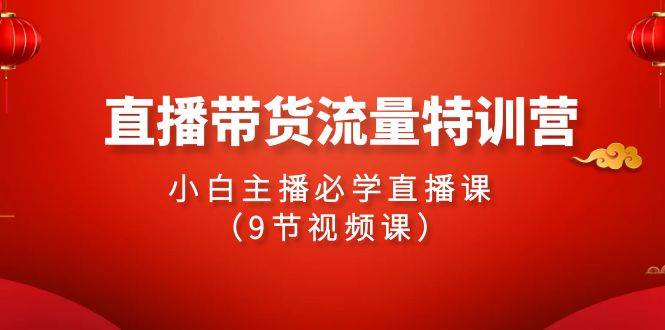 2024直播带货流量特训营，小白主播必学直播课（9节视频课）安创网-网创项目资源站-副业项目-创业项目-搞钱项目安创网