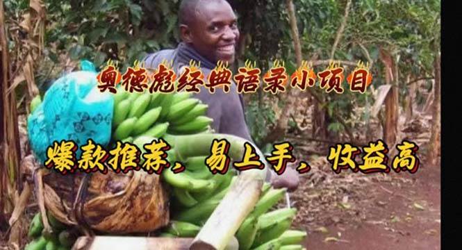 奥德彪经典语录小项目，爆款推荐，易上手，收益高安创网-网创项目资源站-副业项目-创业项目-搞钱项目安创网