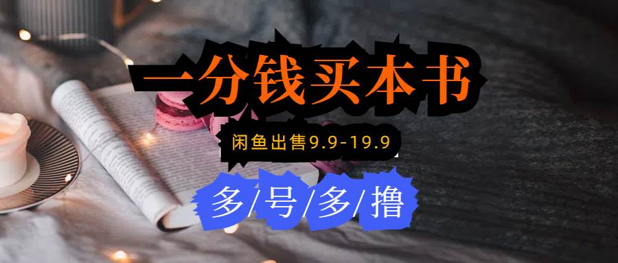 每天花1分钱买一本书，闲鱼出售9.9-19.9不等，多账号多撸 新手小白均可操作安创网-网创项目资源站-副业项目-创业项目-搞钱项目安创网