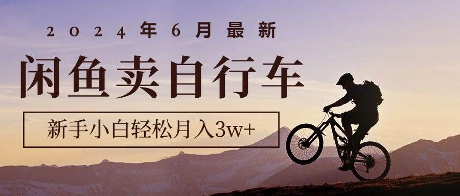 2024年6月最新闲鱼卖自行车，新手小白轻松月入3w+项目安创网-网创项目资源站-副业项目-创业项目-搞钱项目安创网