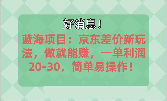 越早知道越能赚到钱的蓝海项目：京东大平台操作，一单利润20-30，简单…安创网-网创项目资源站-副业项目-创业项目-搞钱项目安创网