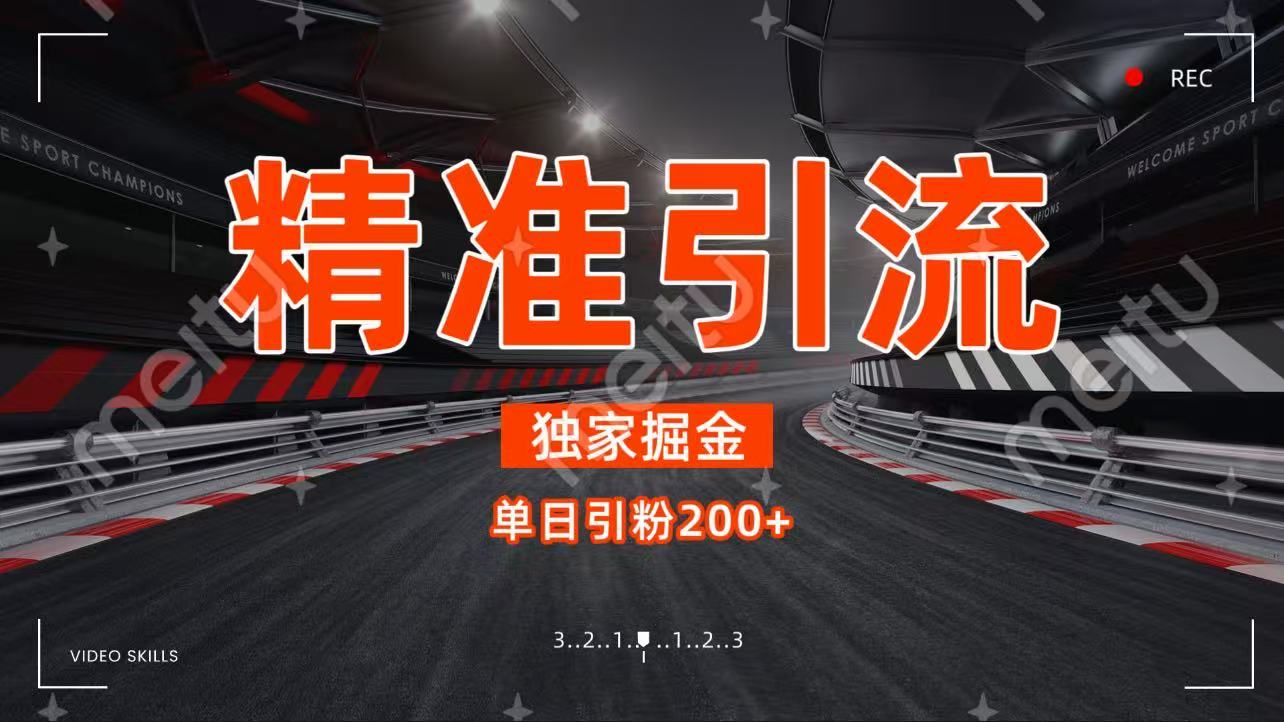 独家野路子精准引流 每日200+安创网-网创项目资源站-副业项目-创业项目-搞钱项目安创网