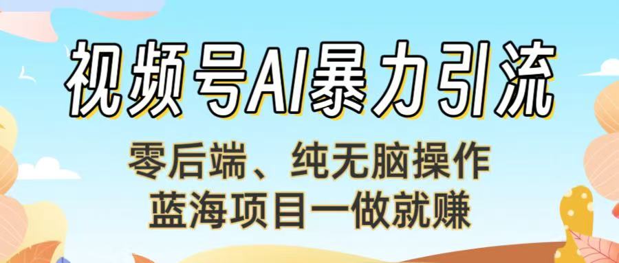 视频号AI暴力引流：零后端、纯无脑操作，蓝海项目一做就赚！【下面那个链接失效了】安创网-网创项目资源站-副业项目-创业项目-搞钱项目安创网