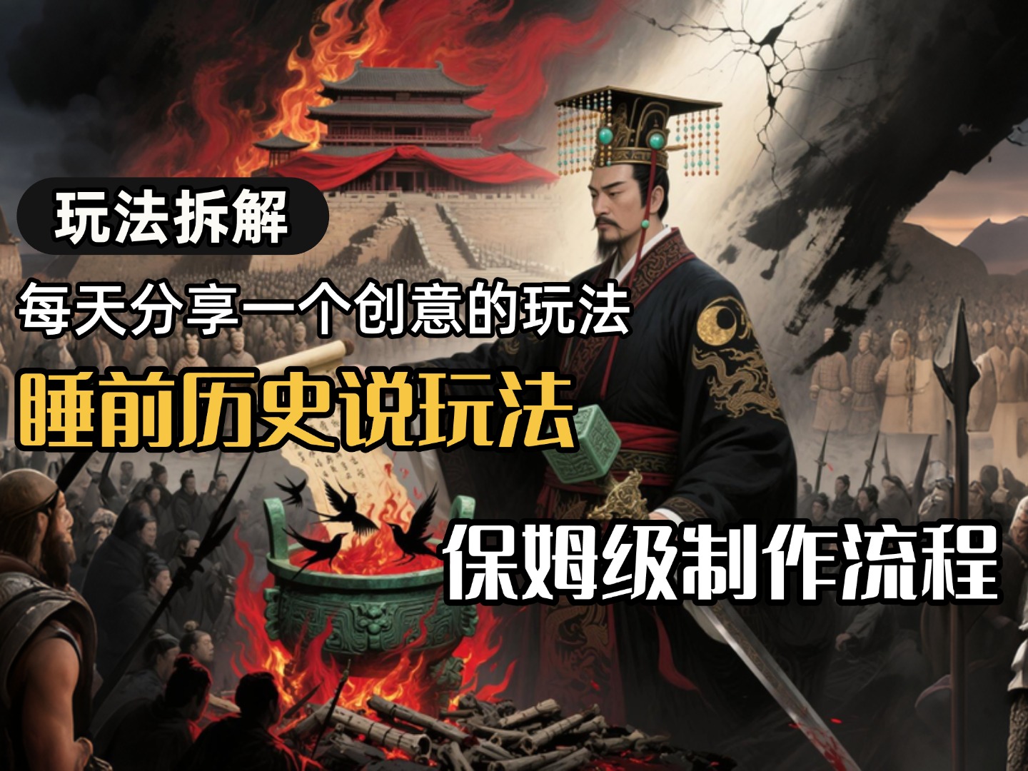 13条作品涨粉24.5万，全流程拆解睡前历史说，保姆级教程安创网-网创项目资源站-副业项目-创业项目-搞钱项目安创网