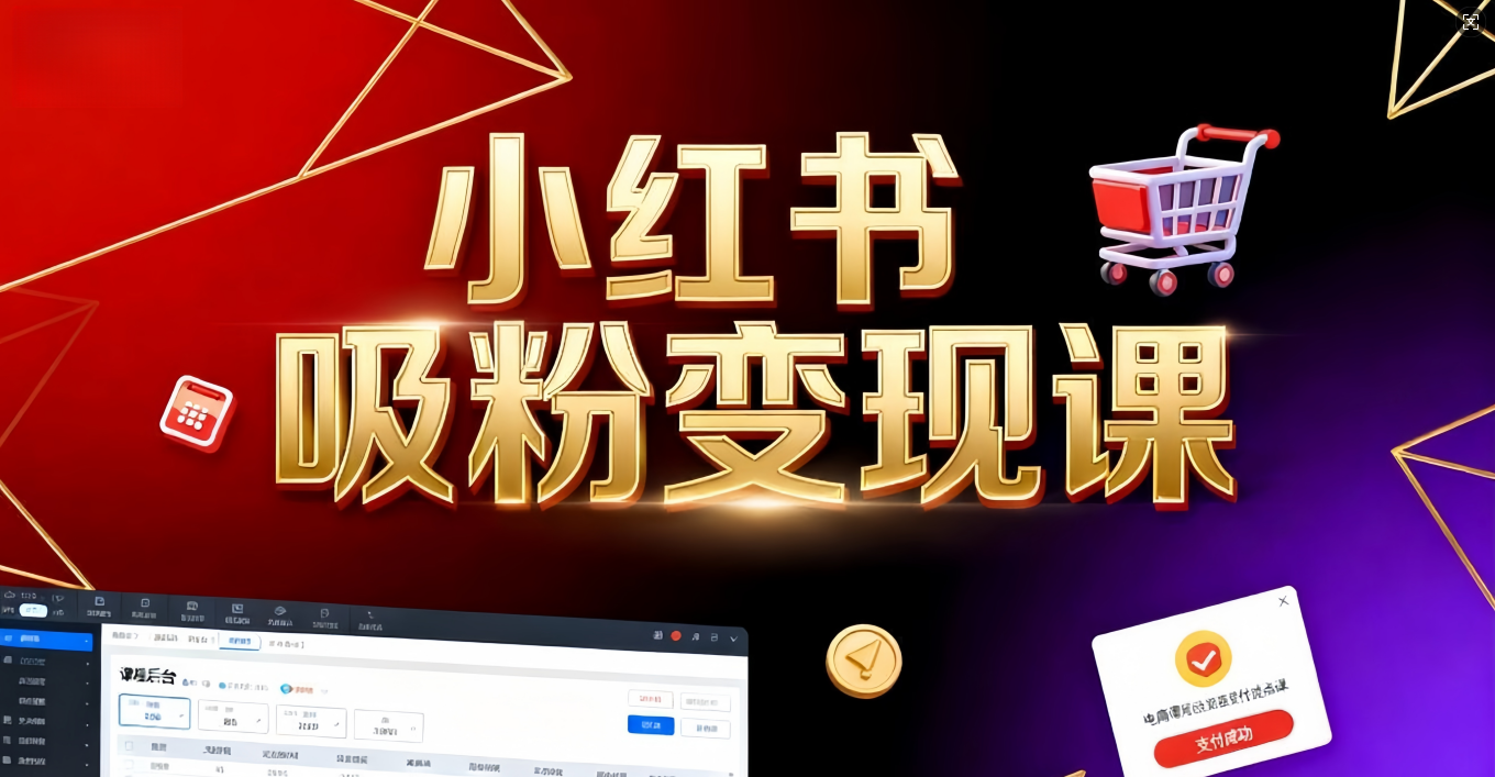 《小红书吸粉变现》当天变现不是梦！揭秘小红书吸粉变现的财富密码安创网-网创项目资源站-副业项目-创业项目-搞钱项目安创网